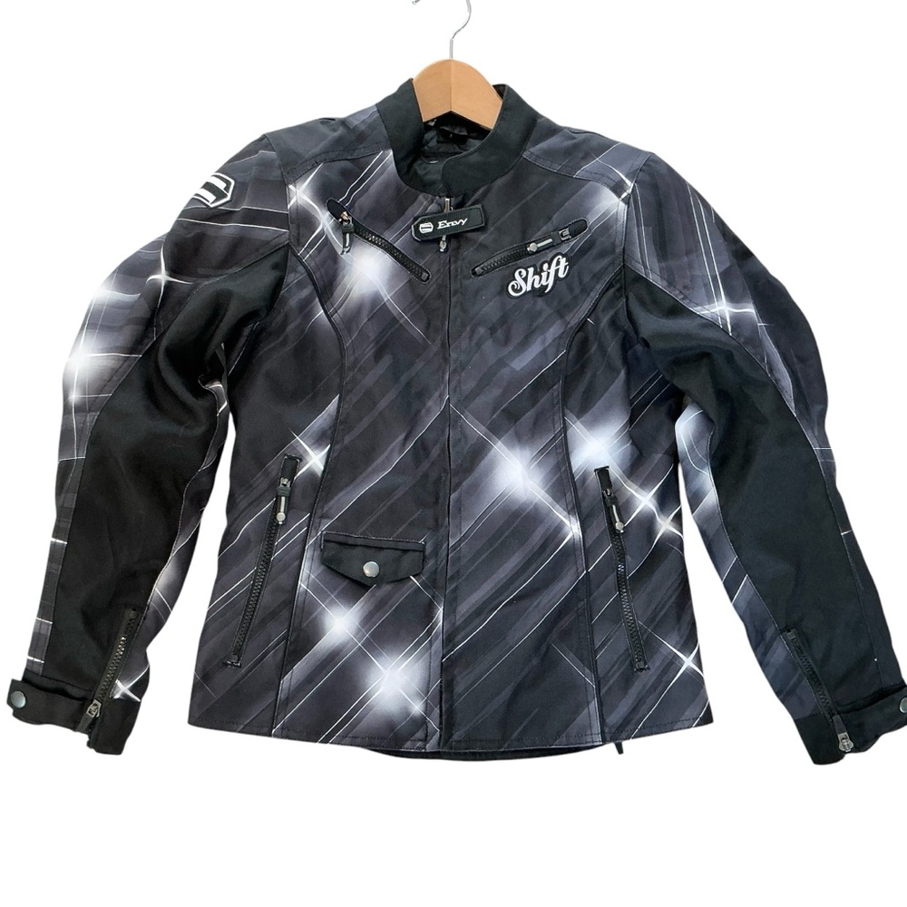 Shift Envy Motorcycle Jacket Women’s S Black Padded Removable Liner Textile